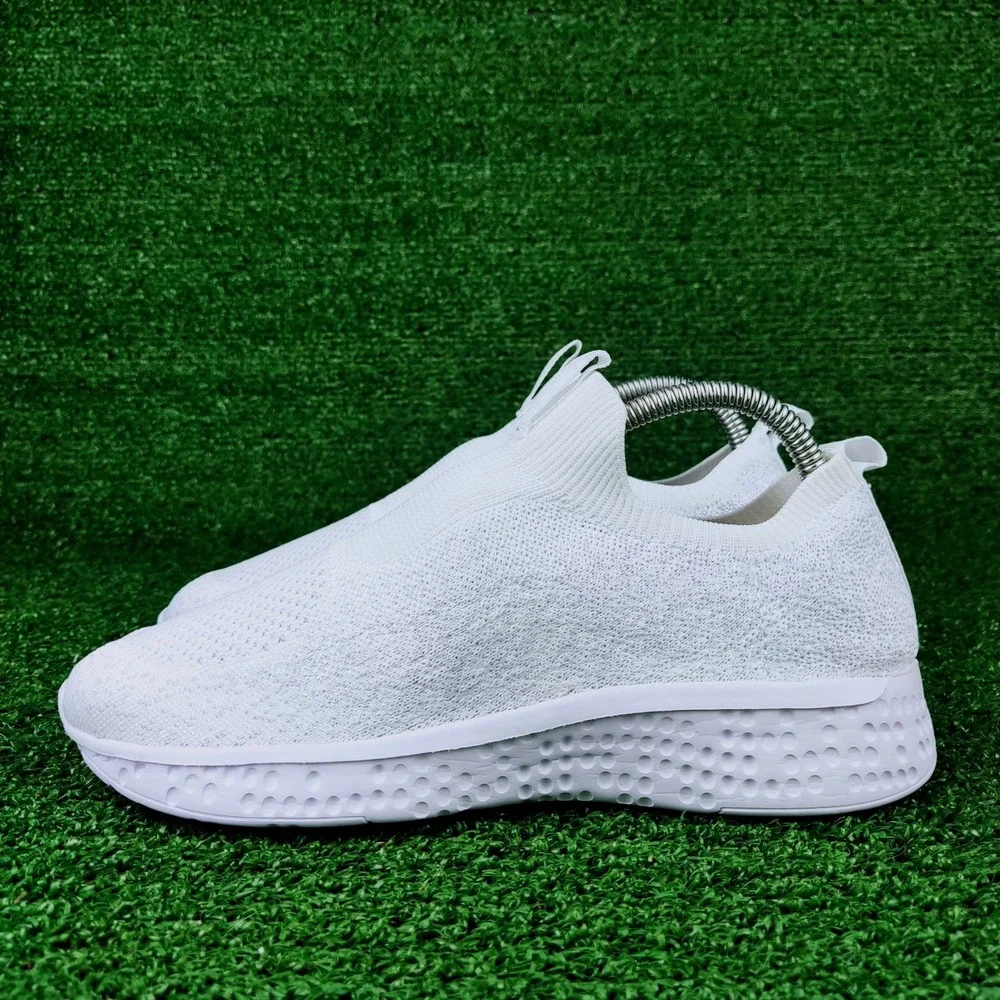 Avia Sneakers Women 7W White Slip On Knit Memory Foam Athletic Shoes WWAI40AC002